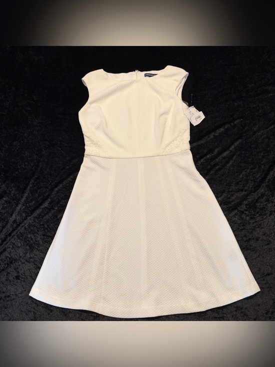 American Living Dresses & Skirts - American Living Womens Midi White Dress with Lace Back and Zipper-Sz 8